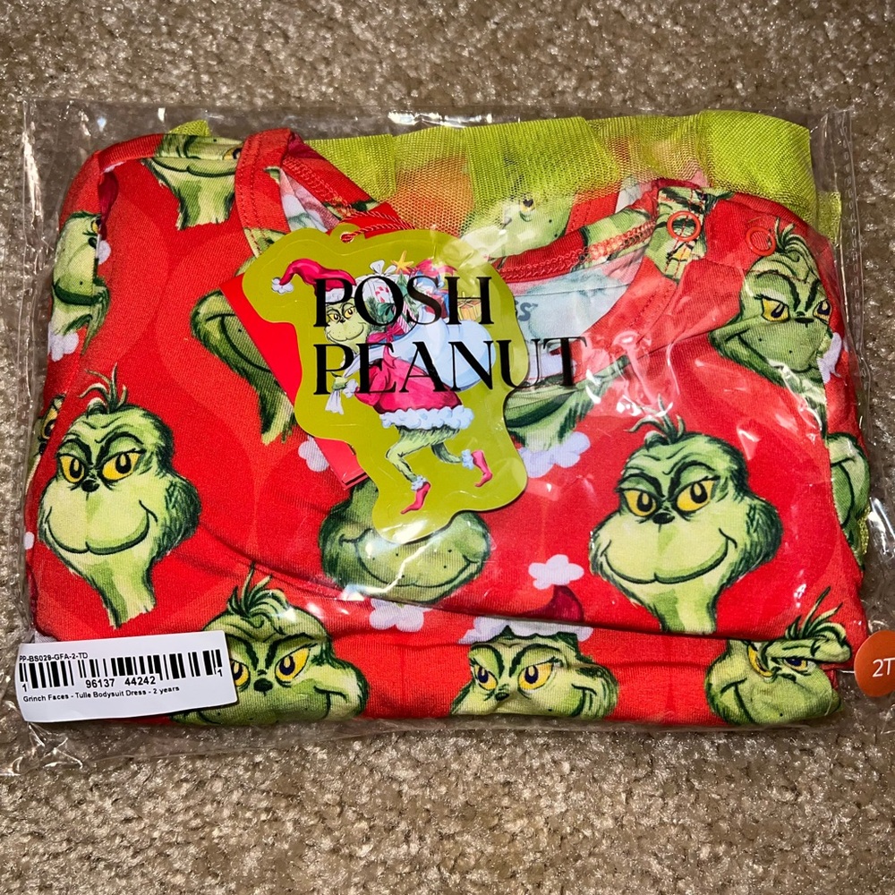 Posh Peanut Grinch 2T Dress (Bodysuit)